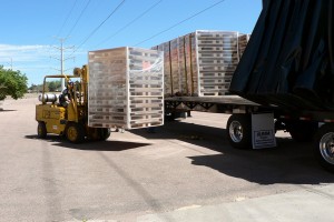 Wooden shipping crates