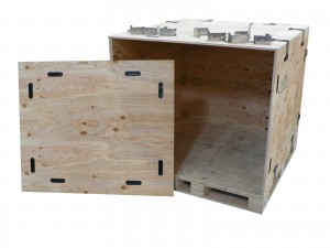 Wooden shipping crates